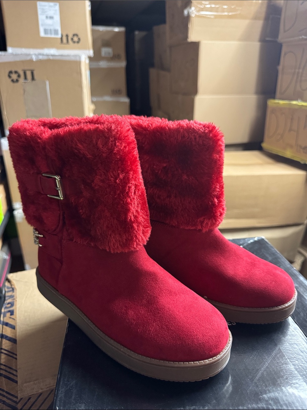 G by Guess Women's Aleya Faux Fur Winter Boots